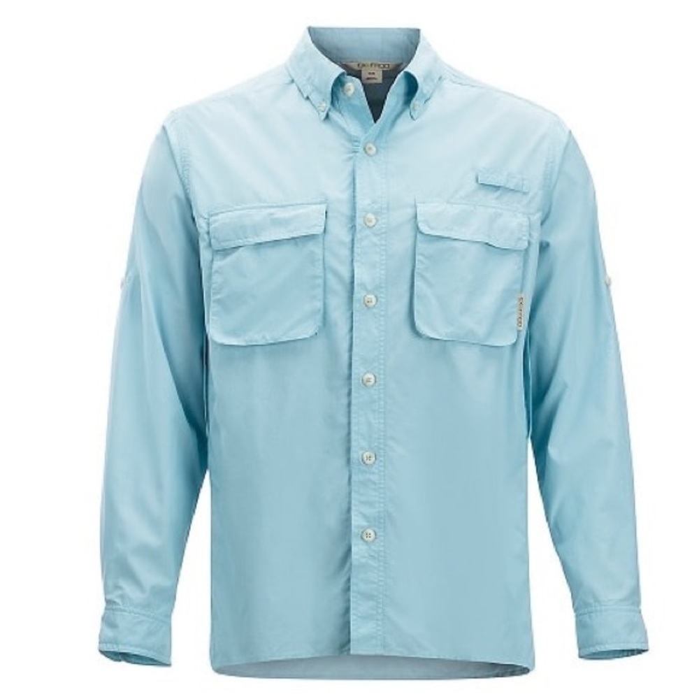 ✨ ExOfficio Buzz Off Insect Shield Button-Down Shirt | Blue | Men’s Medium ✨